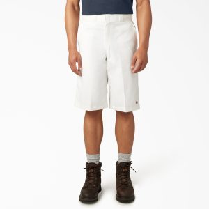 Loose Fit Flat Front Work Shorts. 13