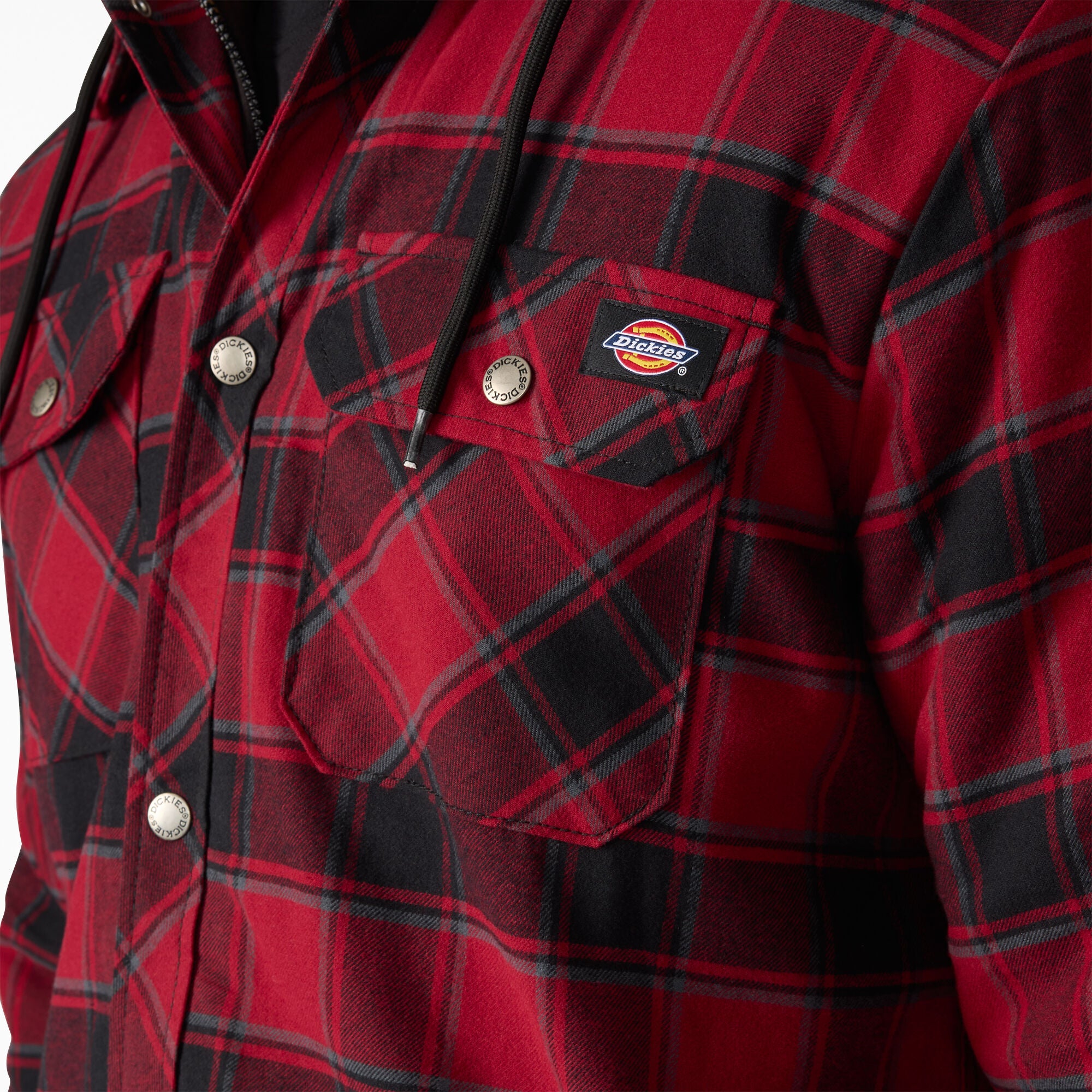 Water Repellent Flannel Hooded Shirt Jacket - Image 5