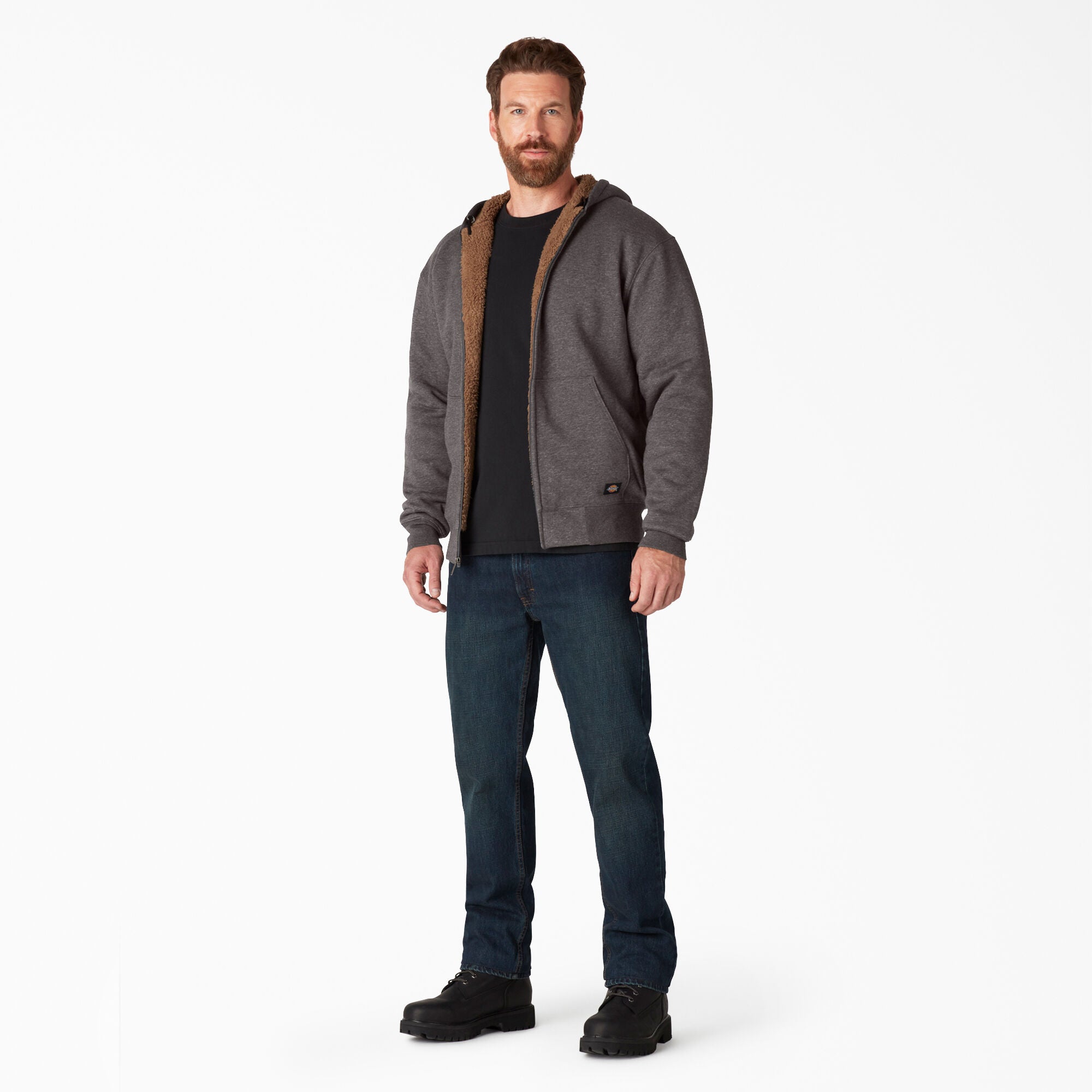 High Pile Fleece Lined Full Zip Hoodie - Image 4