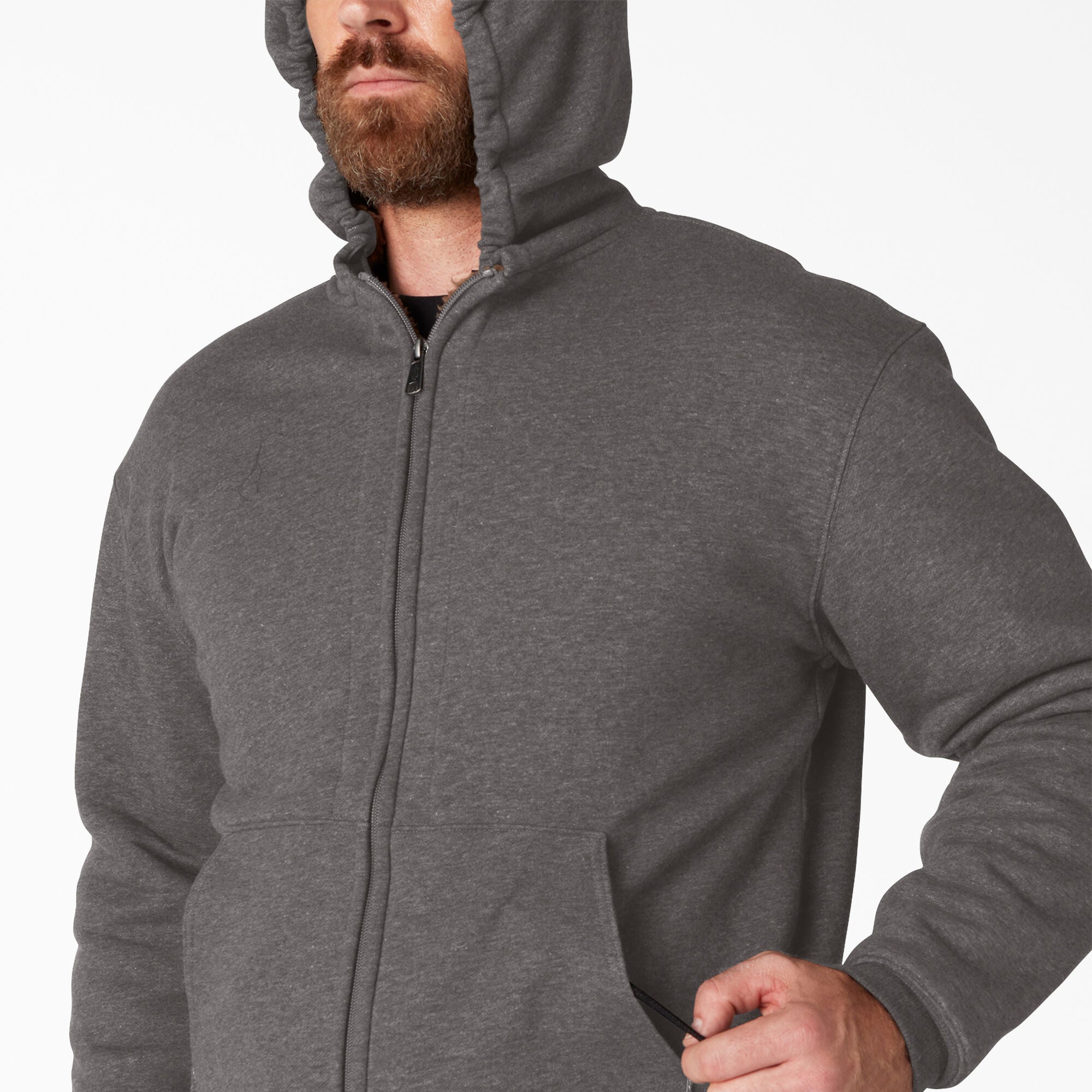 High Pile Fleece Lined Full Zip Hoodie - Image 5