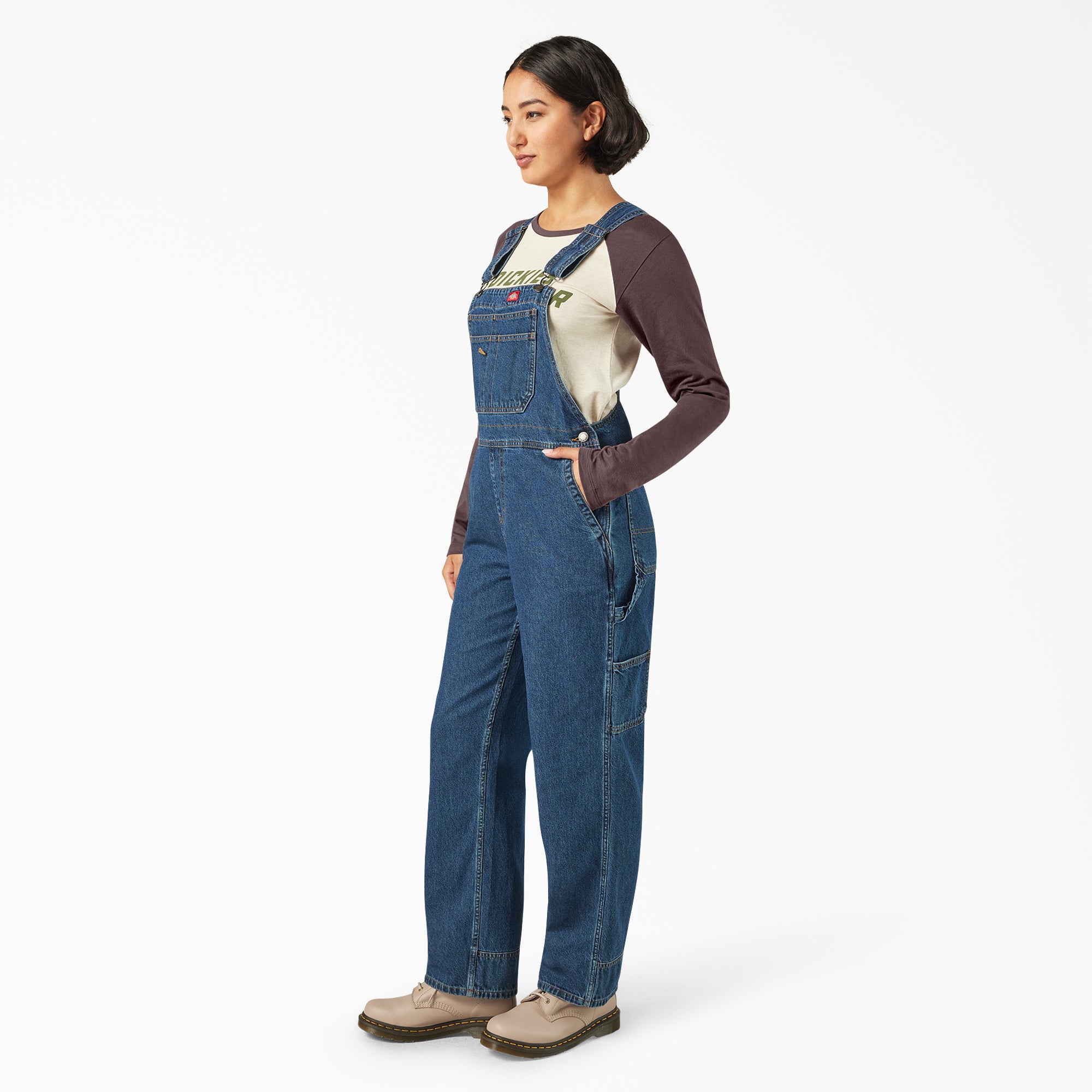 Women's Relaxed Fit Bib Overalls - Image 3