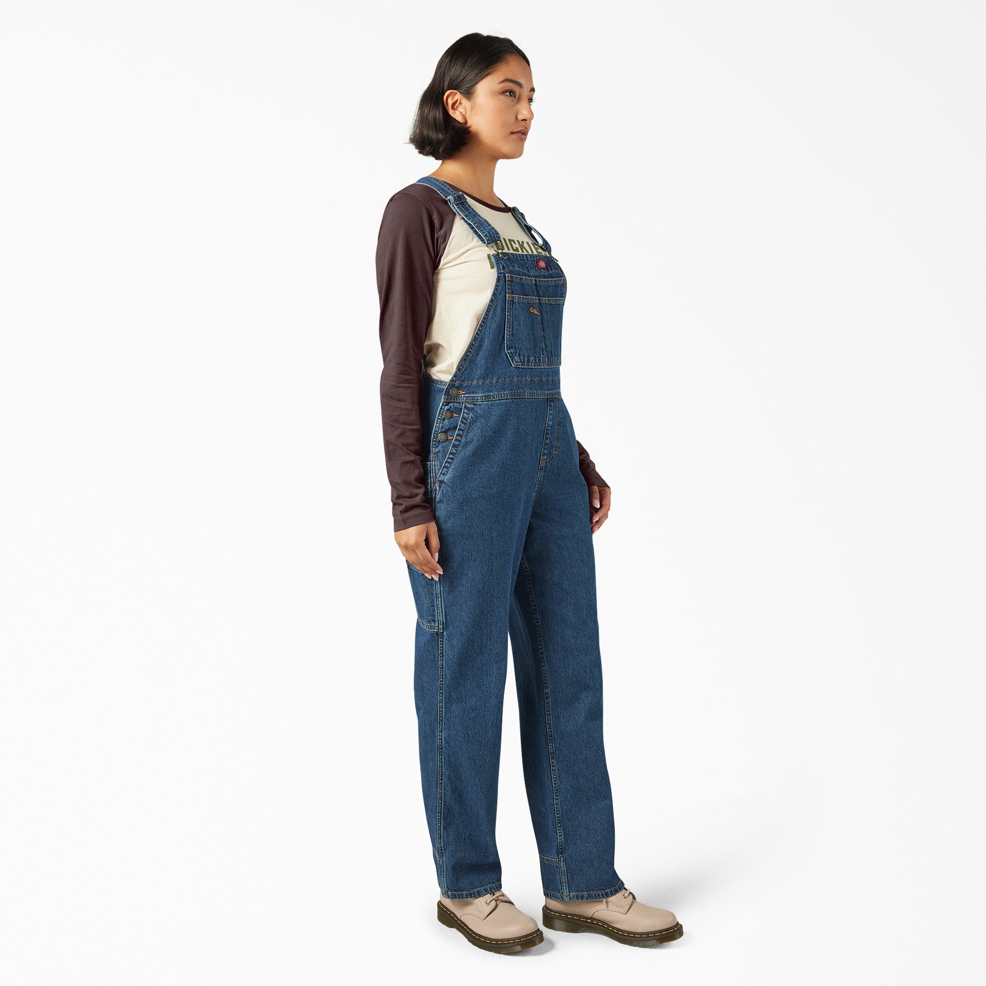 Women's Relaxed Fit Bib Overalls - Image 4