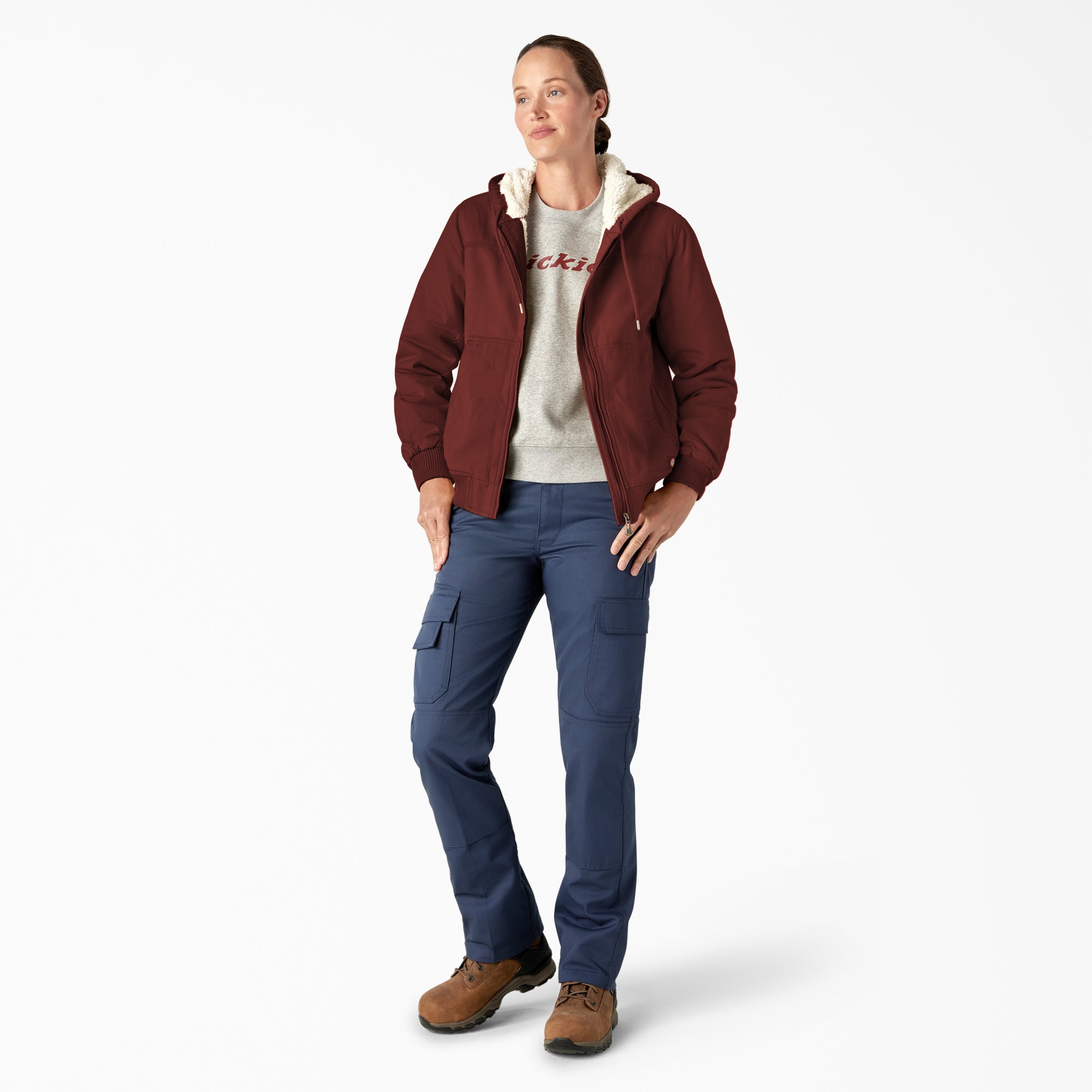Women's Fleece Lined Duck Canvas Jacket - Image 4
