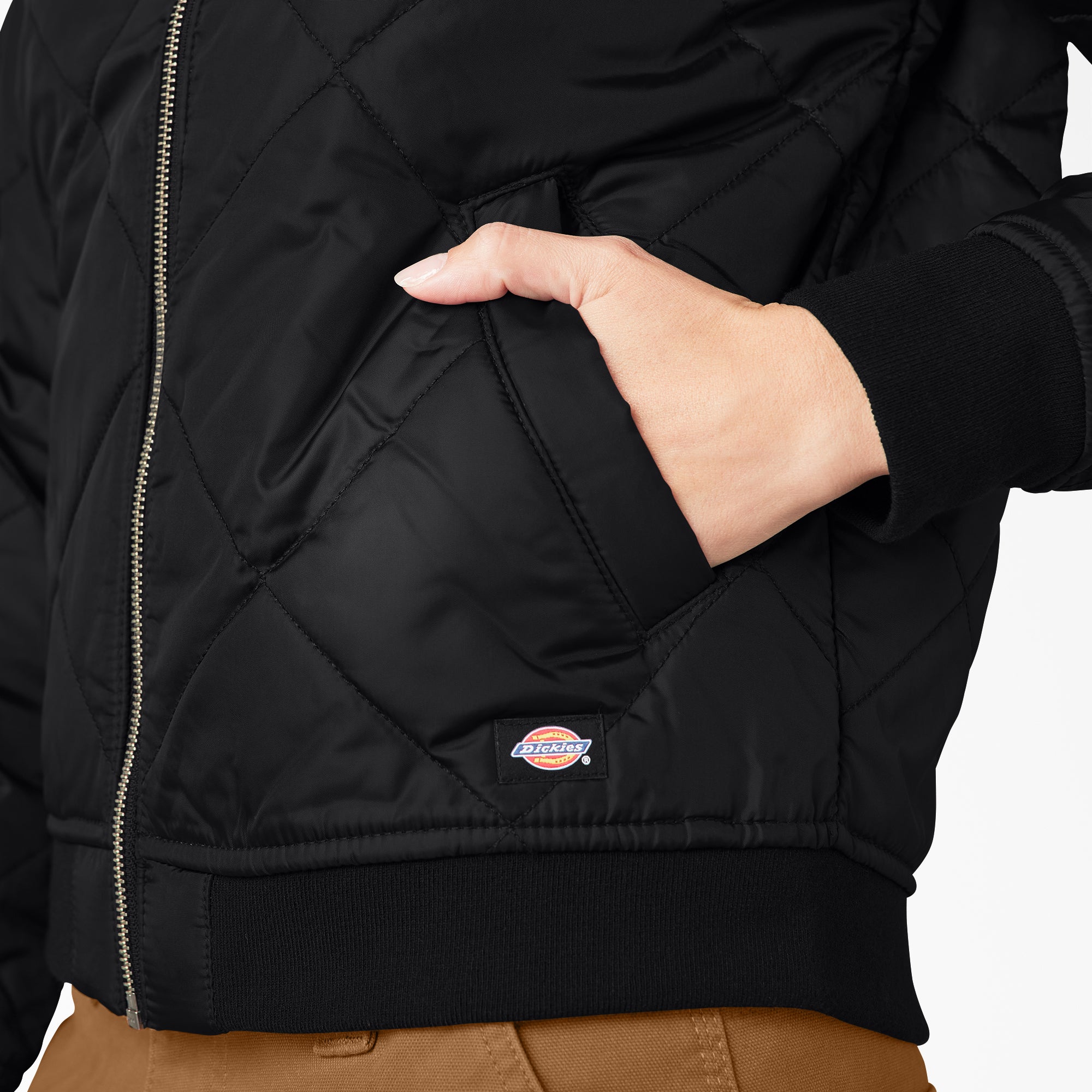 Women's Quilted Bomber Jacket - Image 7