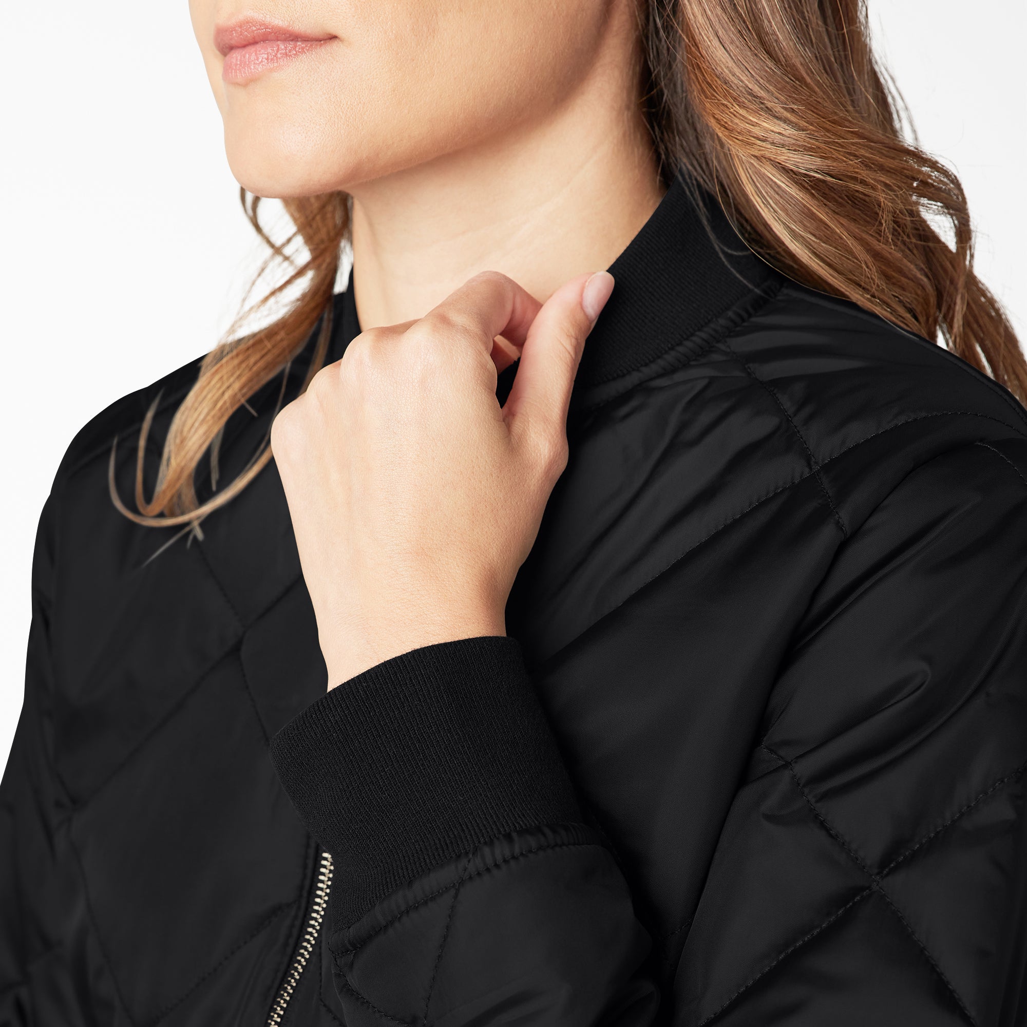 Women's Quilted Bomber Jacket - Image 8