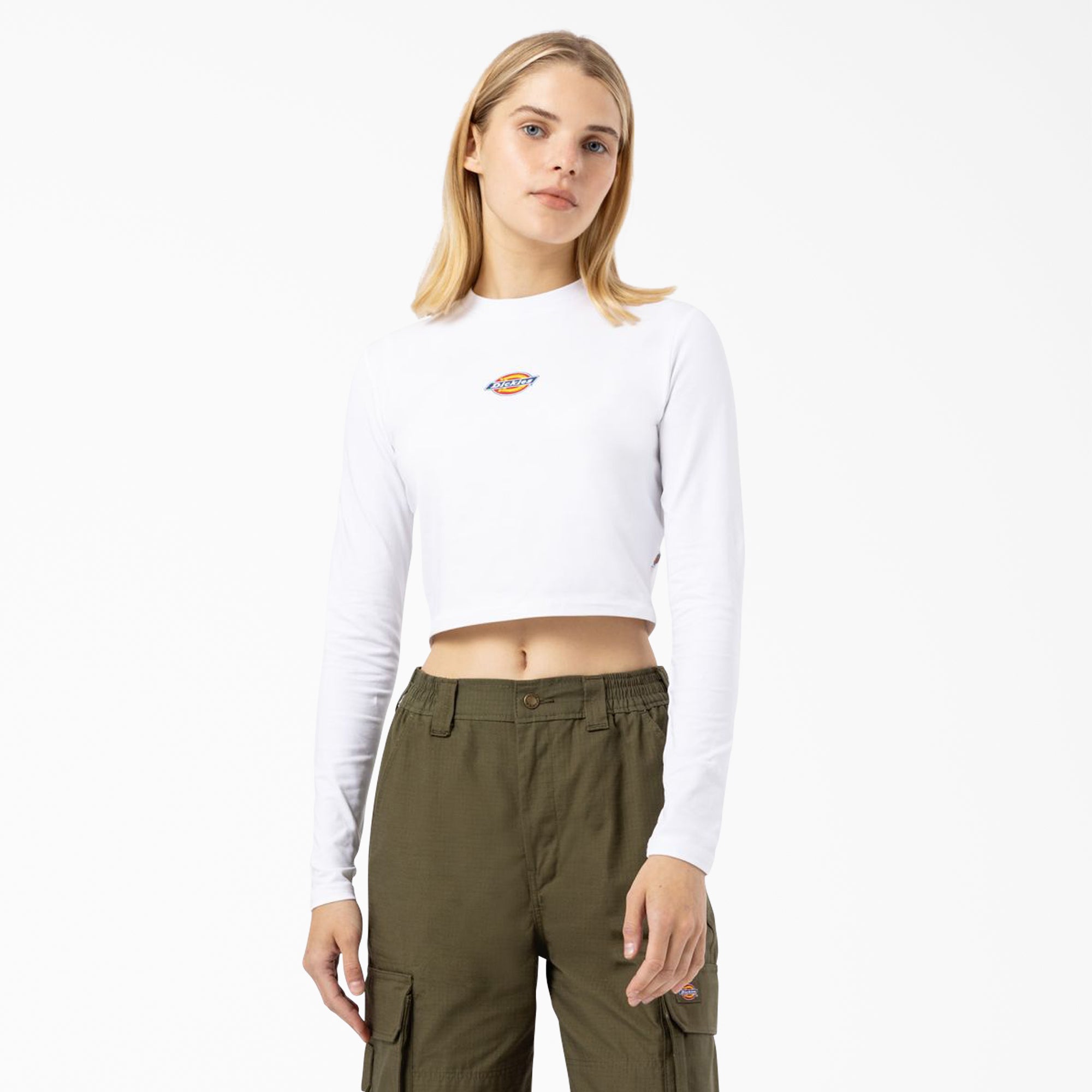 Women's Maple Valley Logo Long Sleeve Cropped T-Shirt