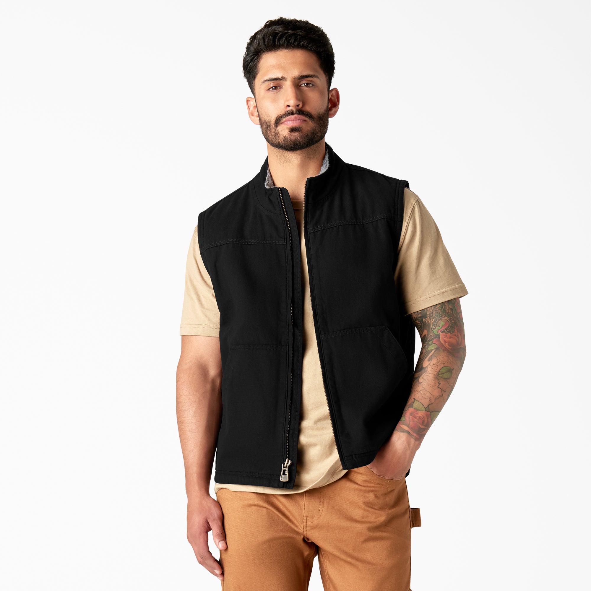 Duck Canvas High Pile Fleece Lined Vest