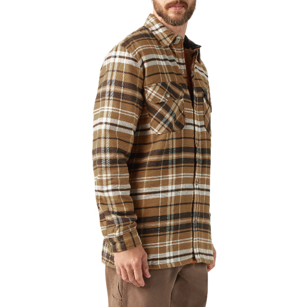 Water Repellent Fleece-Lined Flannel Shirt Jacket - Image 4