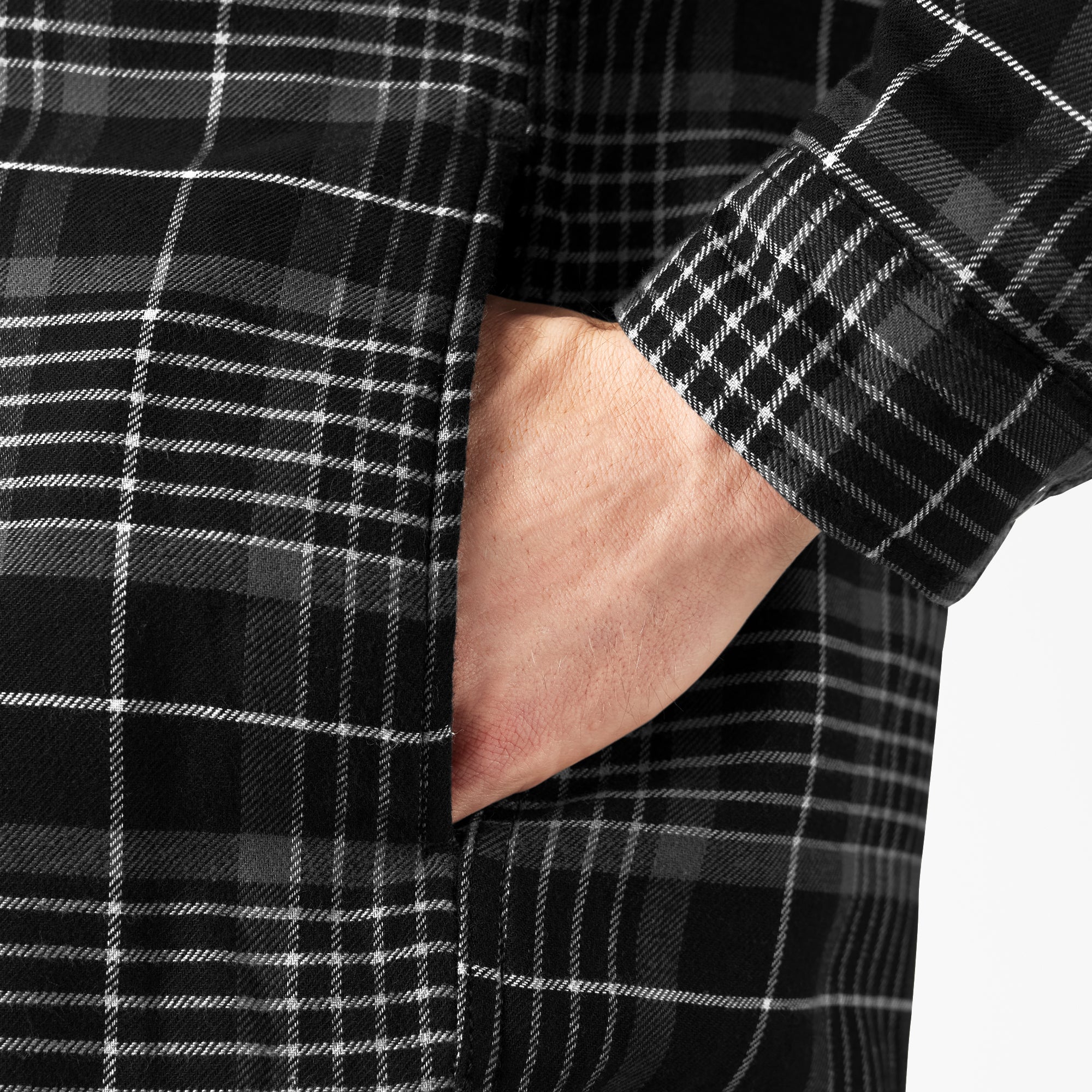 Water Repellent Fleece-Lined Flannel Shirt Jacket - Image 9