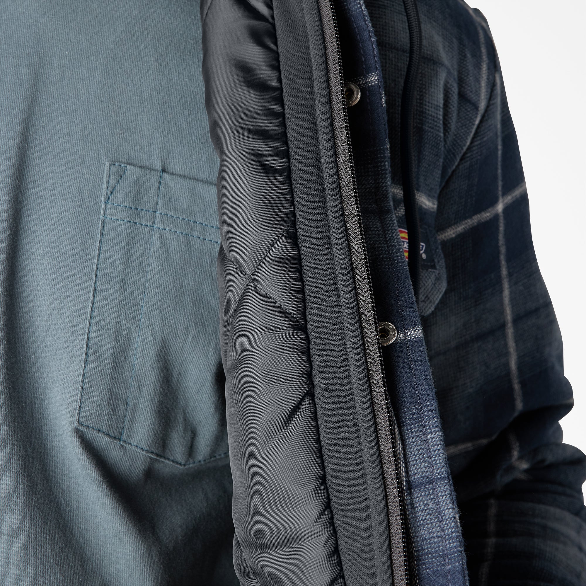 Water Repellent Flannel Hooded Shirt Jacket - Image 10