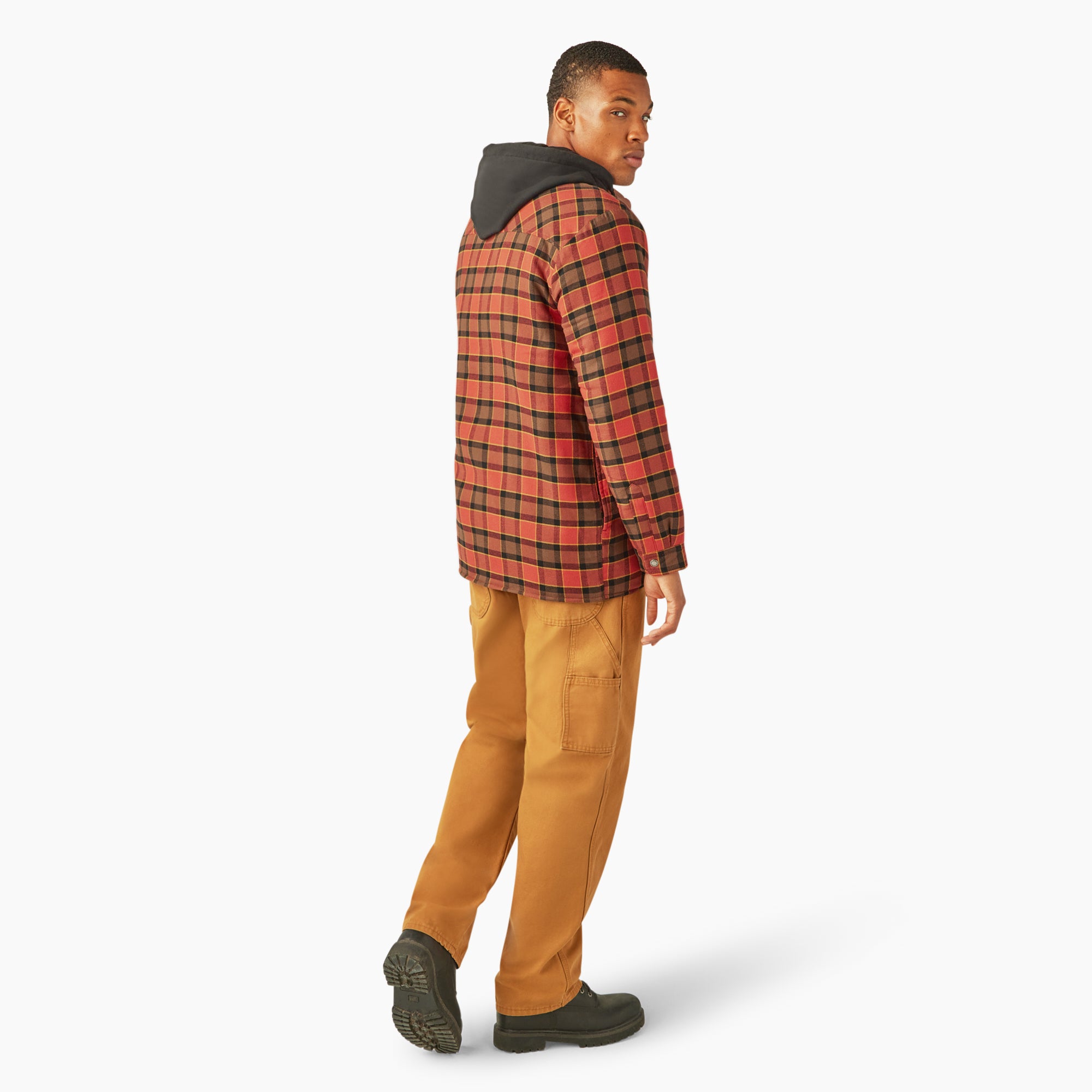 Water Repellent Flannel Hooded Shirt Jacket - Image 5