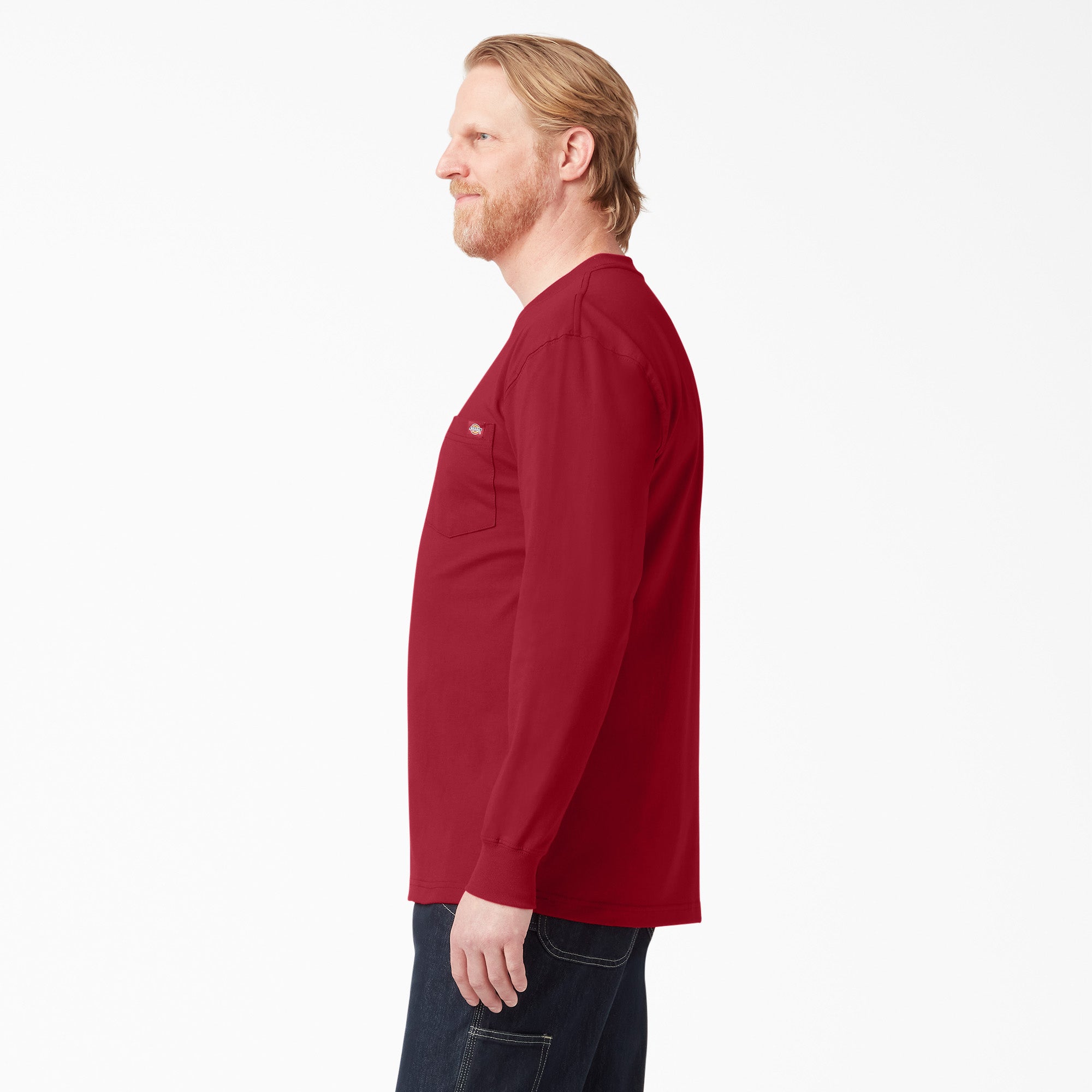 Heavyweight Long Sleeve Pocket T-Shirt - Image 3