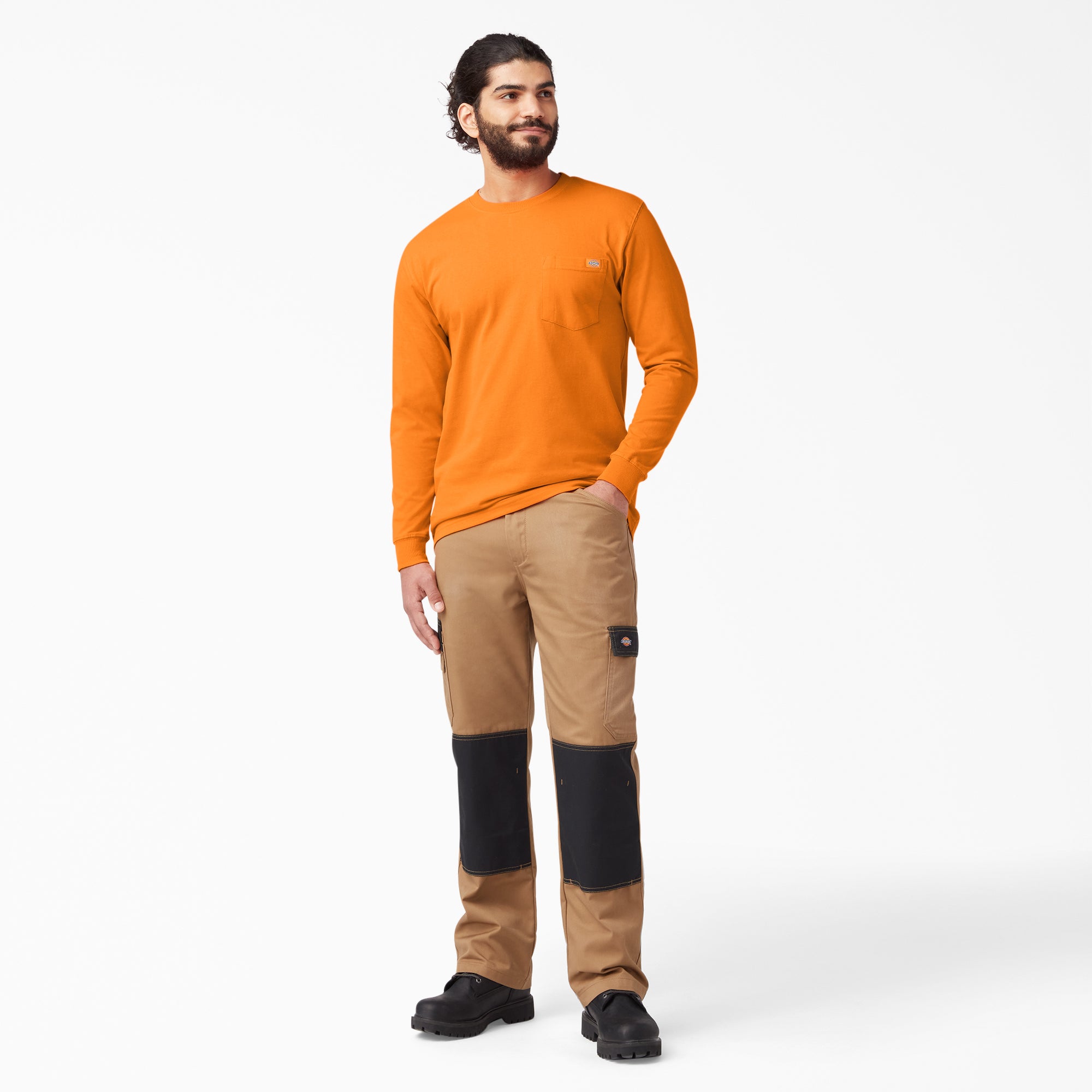 Heavyweight Long Sleeve Pocket T-Shirt - Image 4
