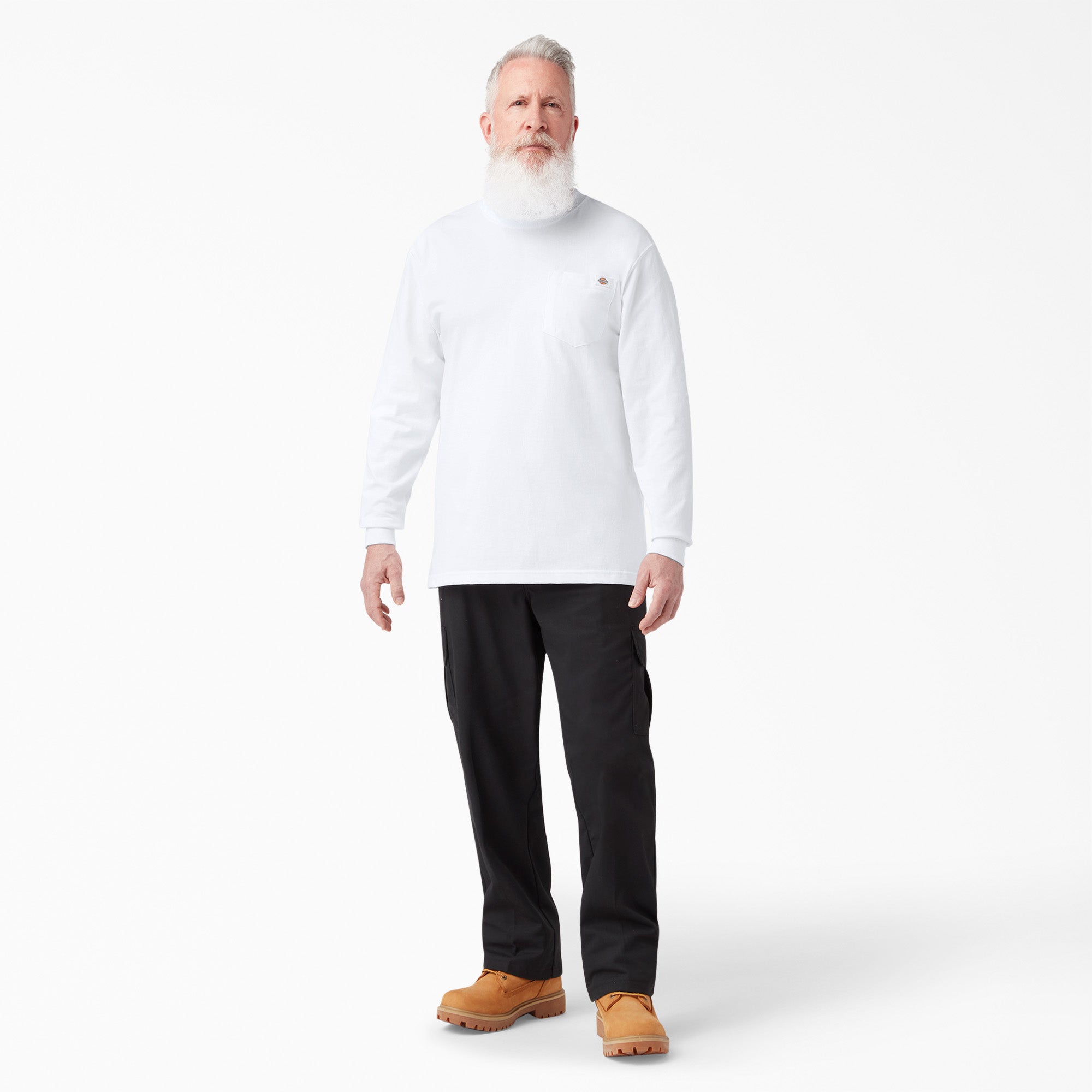 Heavyweight Long Sleeve Pocket T-Shirt - Image 4