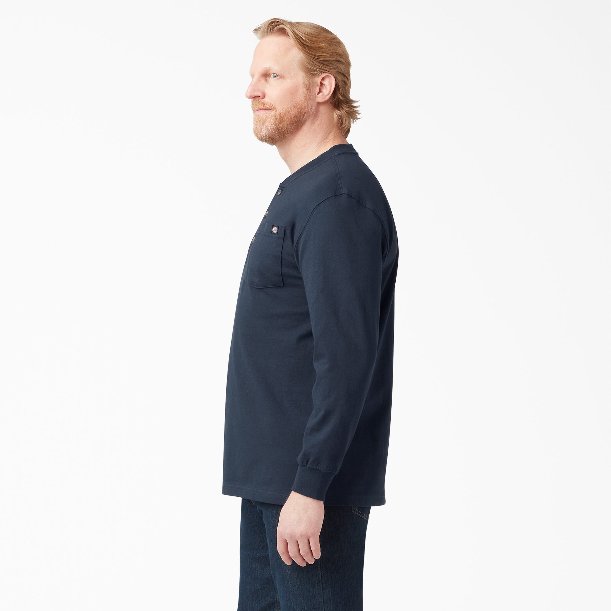 Heavyweight Long Sleeve Henley T-Shirt - Image 3