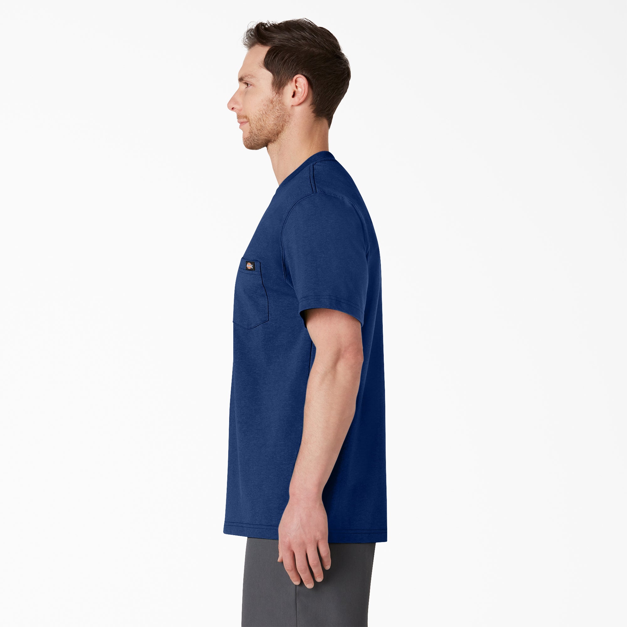 Heavyweight Heathered Short Sleeve Pocket T-Shirt - Image 3