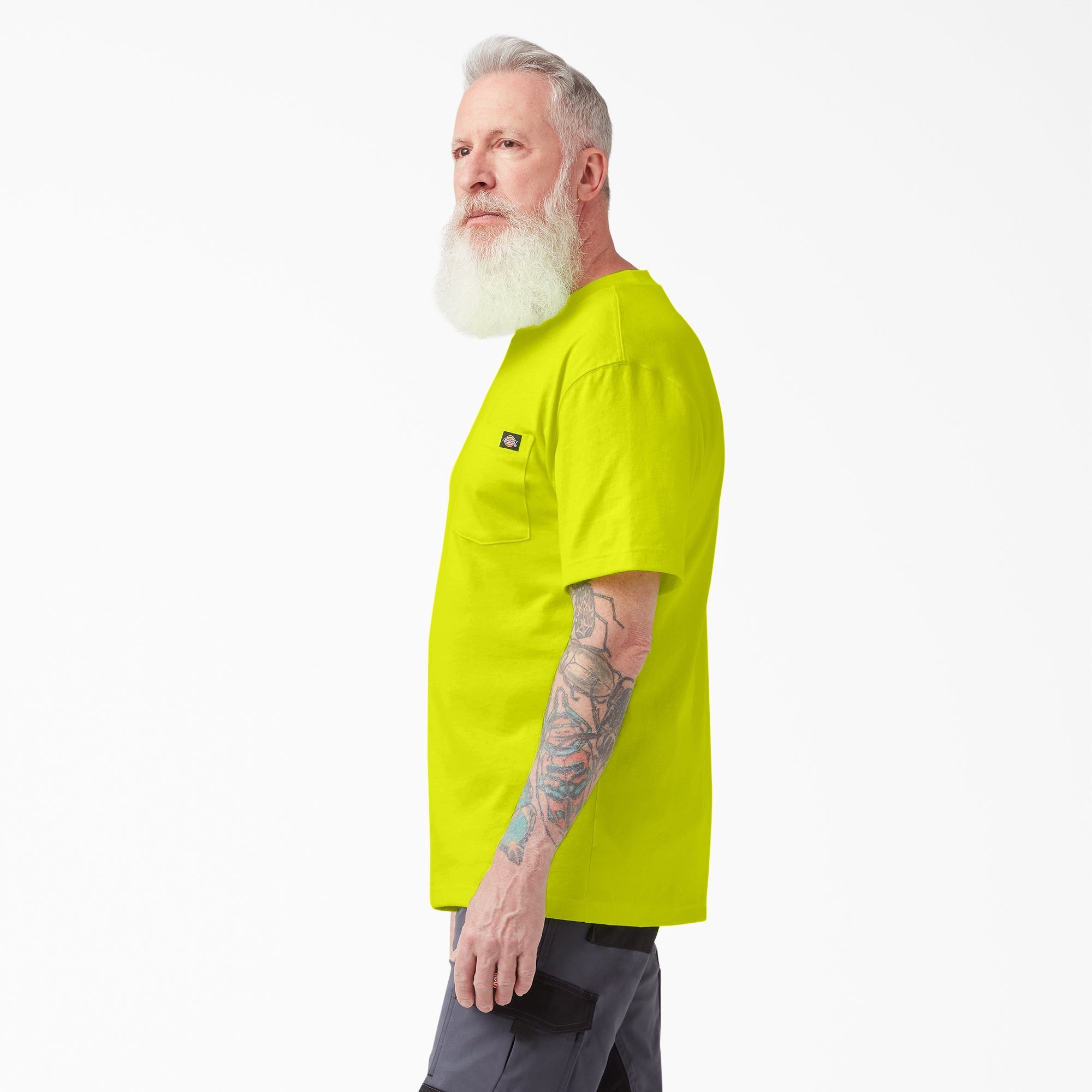 Heavyweight Neon Short Sleeve Pocket T-Shirt - Image 3