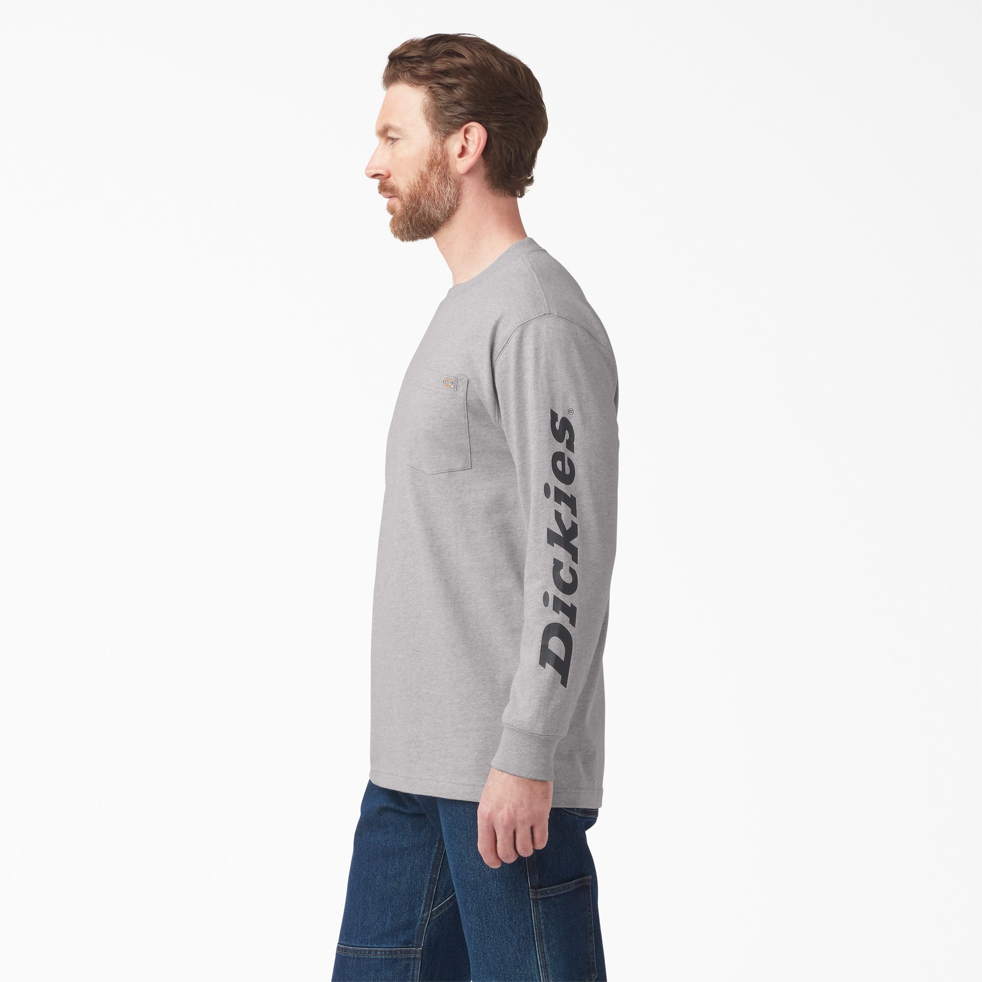 Logo Graphic Long Sleeve Pocket T-Shirt - Image 3