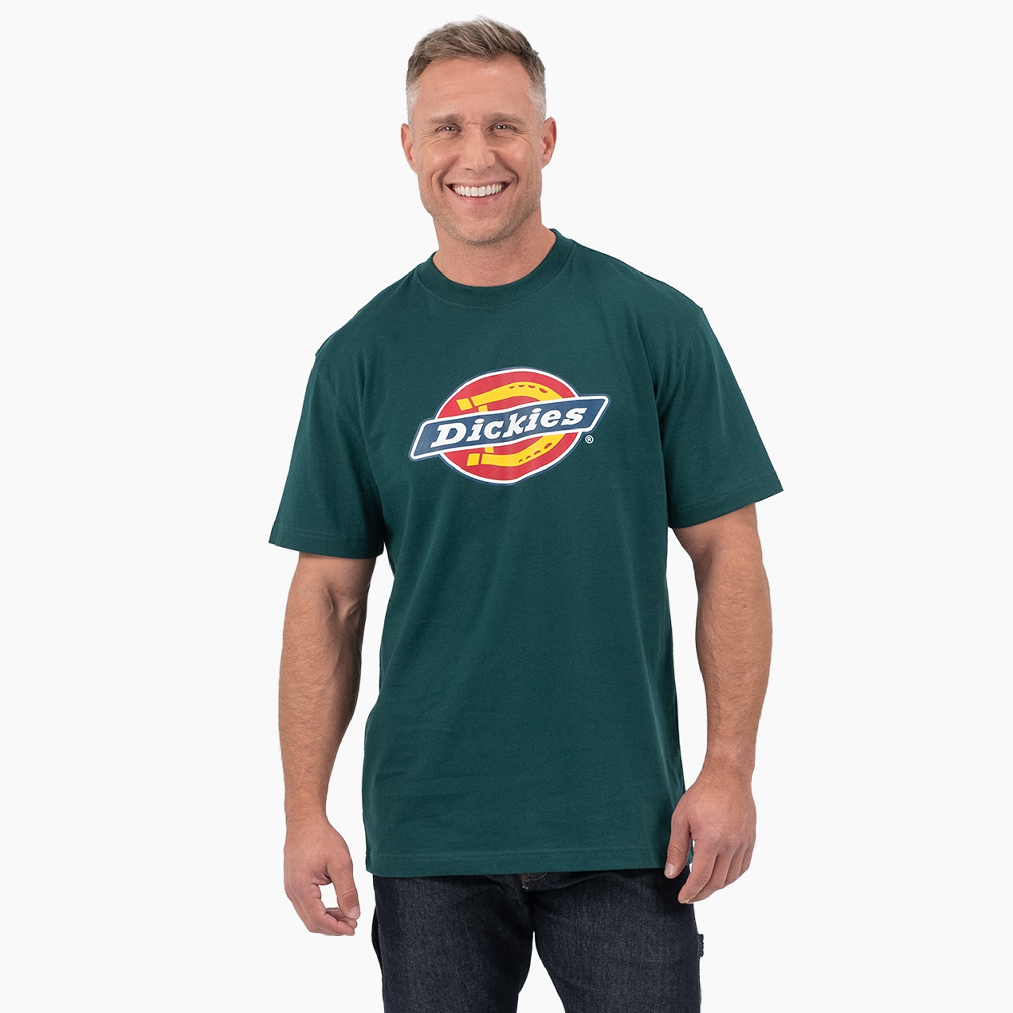 Short Sleeve Tri-Color Logo Graphic T-Shirt