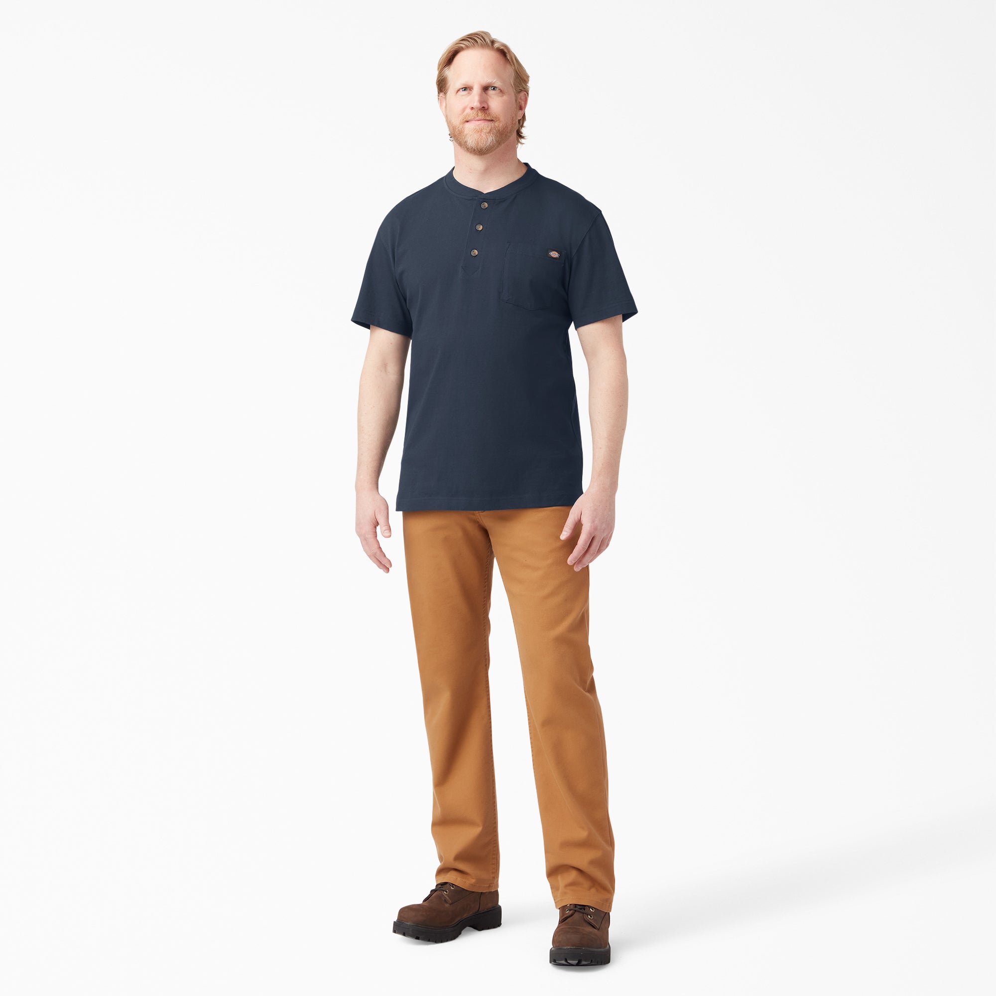 Heavyweight Short Sleeve Henley T-Shirt - Image 4